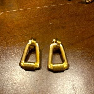 Gold triangle earrings for women